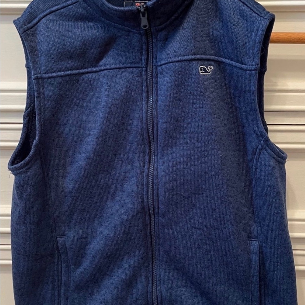 Vineyard Vines Boys Navy Blue Sleeveless Vest, Medium